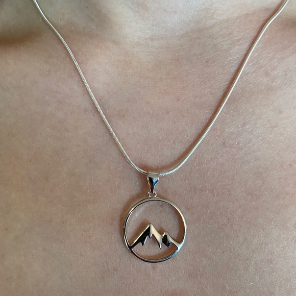 Sterling Silver Mountains Necklace - Picture 3 of 14